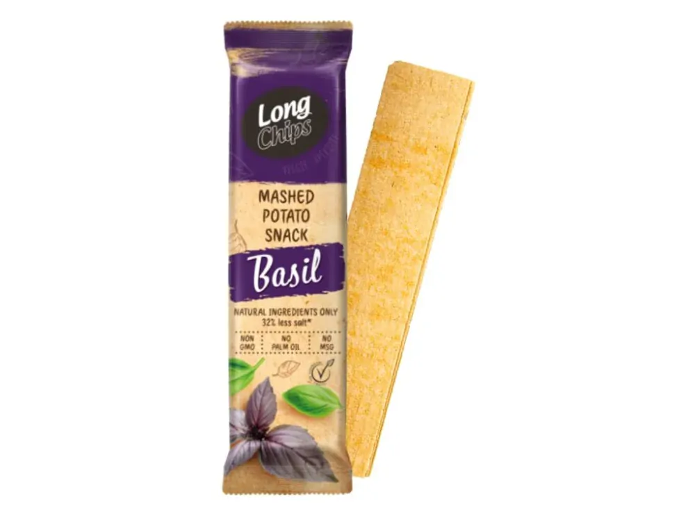 LongChips bramborový snack Bazalka 75g