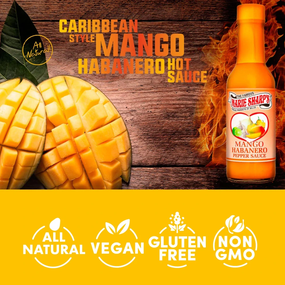 Marie Sharp's Pure Mango Habanero Pepper Sauce 148 ml