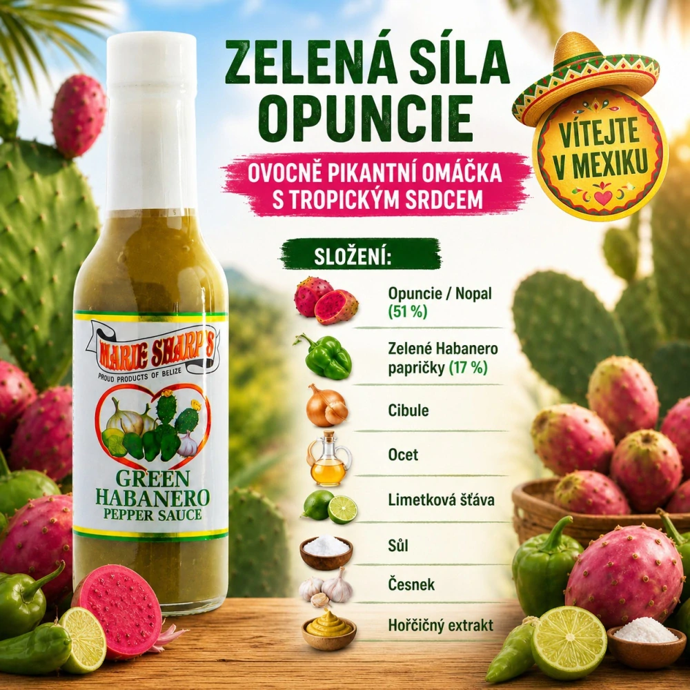 Marie Sharp's Green Nopal Habanero Sauce 148ml