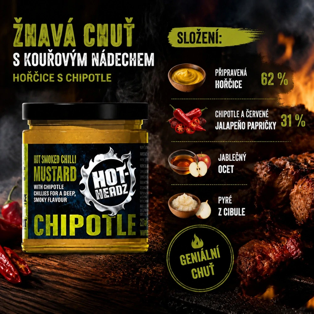 Hot-Headz! Chipotle Mustard 227ml