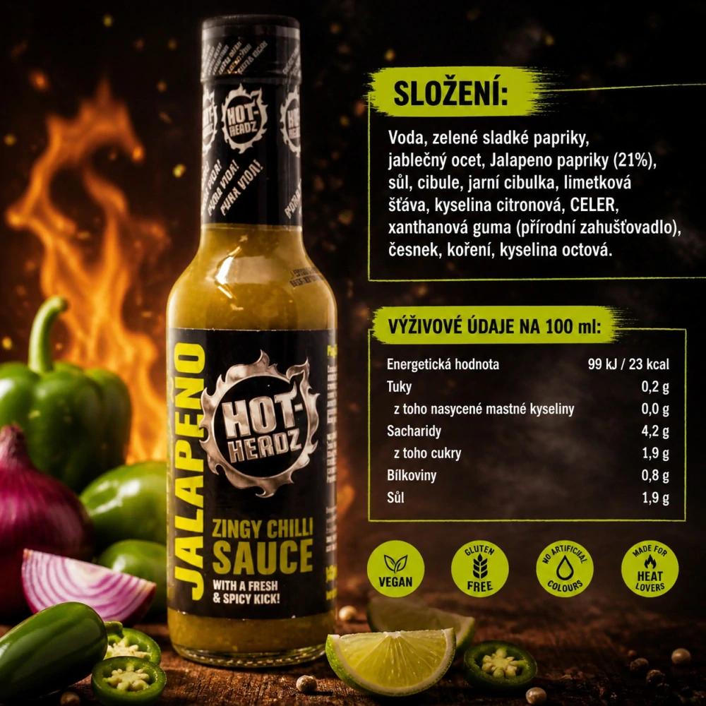 Hot Headz! Jalapeno pepper sauce 148ml