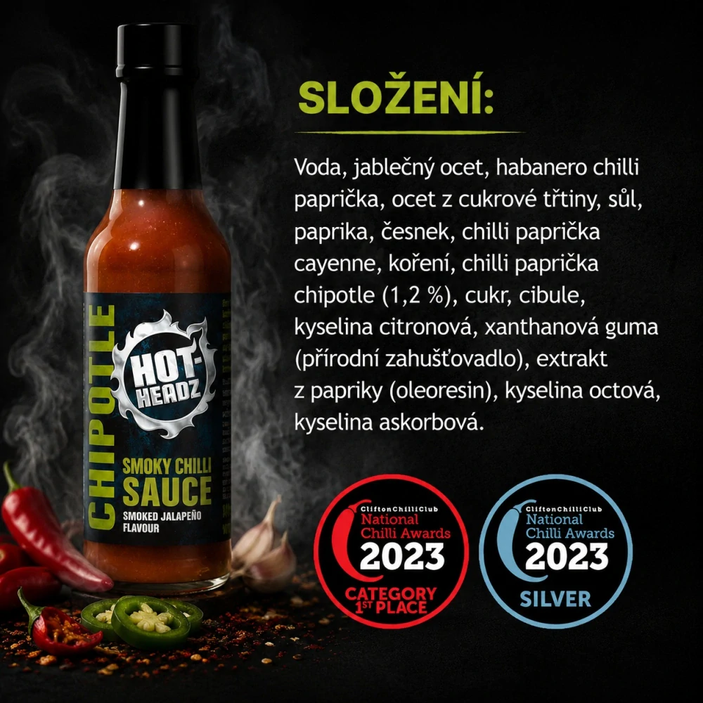 Hot Headz! Chipotle pepper sauce 148ml