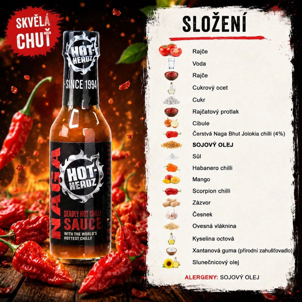 Hot-Headz! Naga Chilli Sauce 148ml