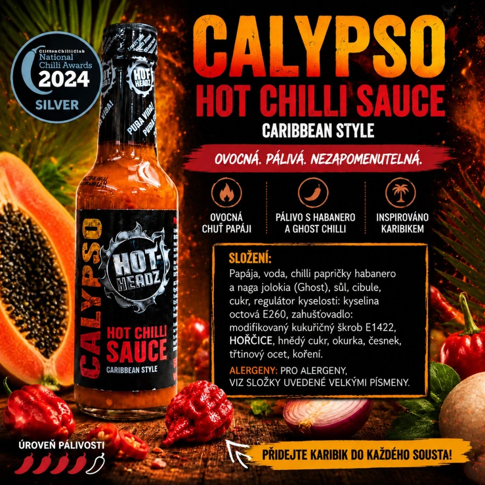 Hot-Headz! Calypso hot sauce 148ml