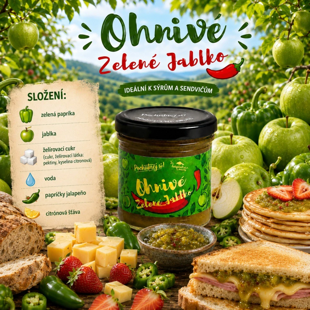 Pochutnej si! Ohnivé zelené jablko 150g