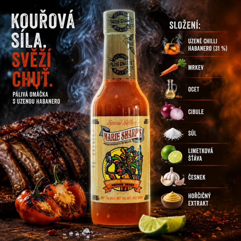 Marie Sharp's Smoked Habanero Pepper Sauce 148ml