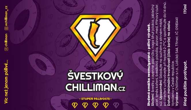 Švestkový Chilliman 🌶️🌶️🌶️🌶️ - omáčka 175 ml