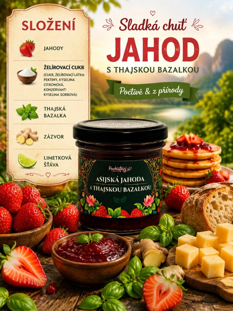 Pochutnej si! Asijská jahoda s thajskou bazalkou 150g