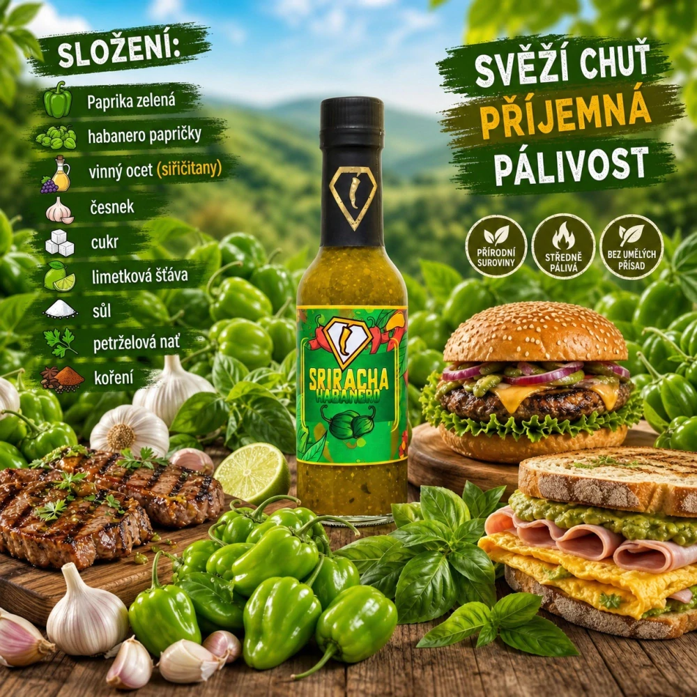 Sriracha green Chilliman🌶️🌶️ 🌶️- omáčka 175 ml