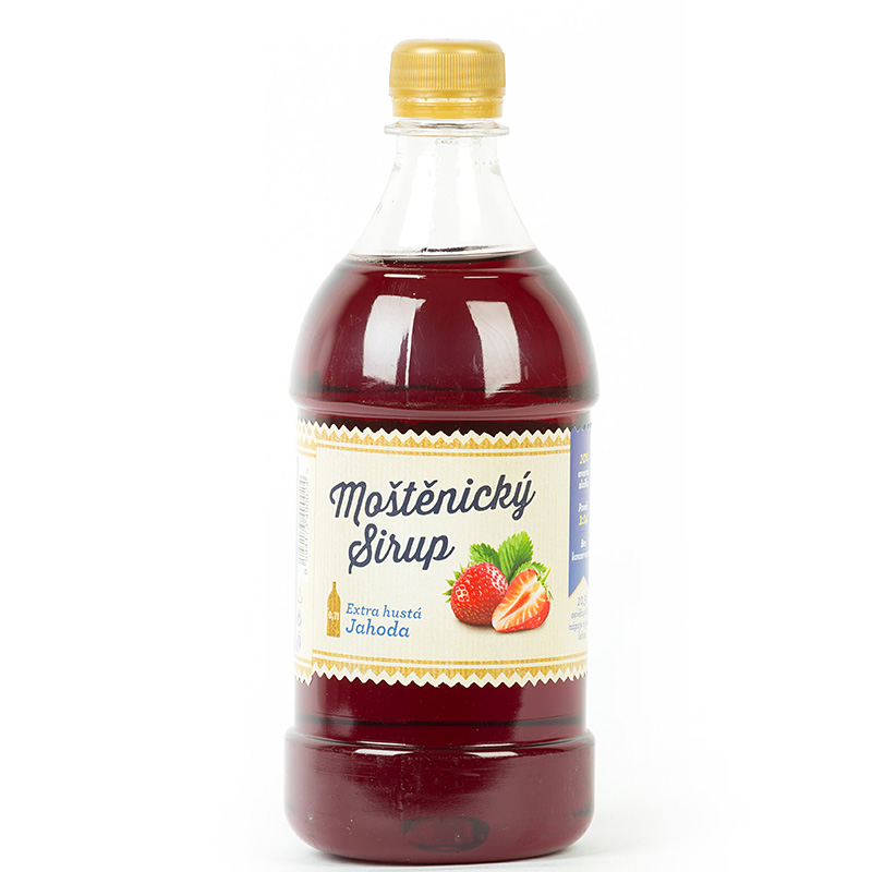 Moštěnický sirup extra hustá jahoda 0,7l